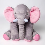 Almofada Elefante Pelúcia 60cm Travesseiro Para