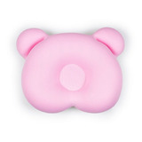 Almofada Ergonômica Para Cabeça Do Bebê Ursinho Rosa - Baby Liso