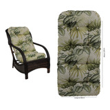 Almofada P/ Poltronas Cadeiras Bambu Vime 120x60 Impermeável Cor Palmares Bege