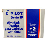 Almofada Plástica Para Carimbo Com Tinta N.2 Azul Pilot