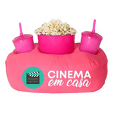Almofada Porta Pipoca Rosa Cinema Em
