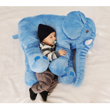 Almofada Travesseiro Elefante Bebê Pelúcia Azul