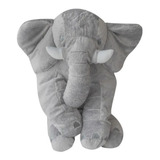 Almofada Travesseiro Elefante Bebê Pelúcia Cinza 95 Cm