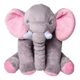 Almofada Travesseiro Elefante Bebê Pelúcia Rosa