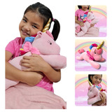 Almofada Unicornio Grande Antialérgico Travesseiro Rosa