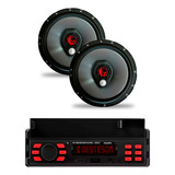Alto Falante 6 Bomber + Som Automotivo 5010 First Option