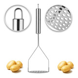 Amassador Espremedor De Batatas Manual Profissional Aço Inox