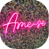 Ame-se Neon Led Painel Rosa Instagramável Luminaria 61x21cm 