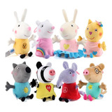 Amigos Da Peppa Pig Kit 8 Bonecos De Pelúcia