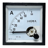Amperímetro Analógico 0-50a Medição Direta 72x72mm