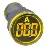 Amperímetro Digital 22mm 0-100a Amarelo Alimentação