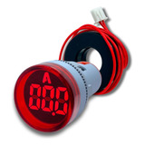 Amperímetro Digital Sinalizador 100a 22mm Vermelho