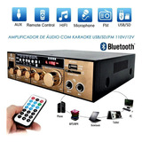Amplificador Áudio Receiver Bluetooth Ambiente Fm Usb 200w