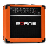 Amplificador Borne Cubo Para Guitarra Strike G30 Laranja 15w