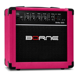 Amplificador Borne Cubo Para Guitarra Strike G30 Rosa 15w