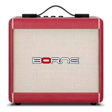 Amplificador Borne F60 Para Guitarra Vinho 15w Transitor Aux