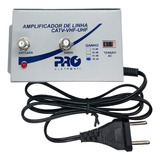 Amplificador De Linha Vhf Uhf Hdtv Tv Digital 30db Pqal-3000
