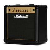 Amplificador De Transistor Marshall Mg Gold Mg15r Para Guitarra De 15w Cor Preto/dourado 220v