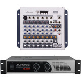 Amplificador Potência 400w Datrel + Mesa Sense 802 Ll Audio 