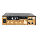 Amplificador Receiver 200w Bluetooth Karaokê Som Ambiente Fm