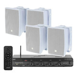 Amplificador Som Ambiente Frahm Bluetooth + 04 Caixas Jbl