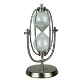 Ampulheta De Alto Padrão Decorativa Suporte Metal 32cm