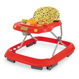 Andador Musical Infantil Tutti Baby Safari Vermelho Até 12kg