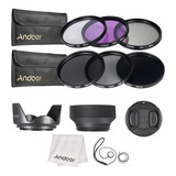 Andoer 58mm Kit Filtro Lente Uv+cpl+fld+nd