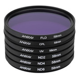 Andoer 58mm Uv + Cpl +