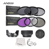 Andoer 72mm Kit Filtro Lente Uv+cpl+fld+nd (nd2 Nd4 Nd8) Com