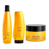 Aneethun Pós-química Kit Shampoo Mascara Finalizador Repair