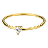 Anel Aliança Solitário Banho Ouro 18k Garantia Casamento