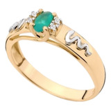Anel De Formatura Ouro 18k Com Diamantes