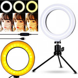 Anel De Luz Ring Light Led Selfie Cel 16cm Tripé Mesa Tb1501