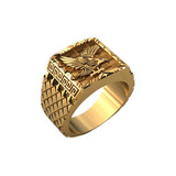 Anel De Ouro 18k Águia