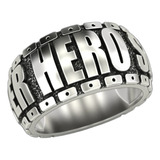 Anel Em Prata 925 Super Hero Herói Exclusivo