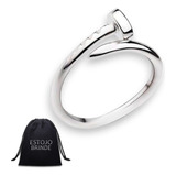 Anel Feminino De Prego Anel Masculino De Prego Banhado Prata