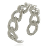 Anel Feminino Elos Banhado Ouro 18kt Ajustável Antialérgico