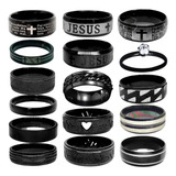 Anel Gospel Evangélico Cristão Católico Aço Inox Aliança Top