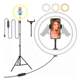 Anel Iluminador Ring Light Luz Selfie 26cm C/ Tripé 1,4m