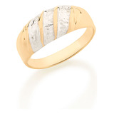 Anel Infantil Folheado Ouro 18k Com Rhodium Rommanel 510087