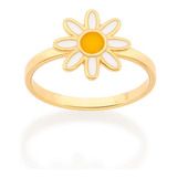 Anel Infantil Rommanel Folheado Ouro Flor Margarida 513024