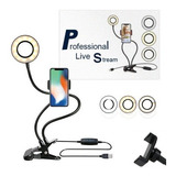 Anel Luz Iluminador Led Ring Light Suporte Celular P/ Vídeo