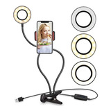 Anel Luz Iluminador Led Ring Light Suporte Celular Vídeo
