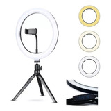 Anel Luz Led 16cm Usb Tripé Maquiagem Foto Vídeo Instagram