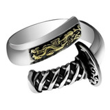 Anel Masculino Espada Ninja Samurai Katana Aço 316l Prata Mc