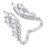 Anel Noiva Pedra Zirconia Festa Prata Ou Dourado Casamento