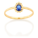 Anel Rommanel Folheado Ouro Solitário Com Zirconia 512930