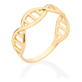 Anel Skinny Cromossomos Folheado A Ouro 18k Rommanel 513355