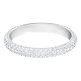 Anel Swarovski Feminino Cristais Brilhantes Luxo Original